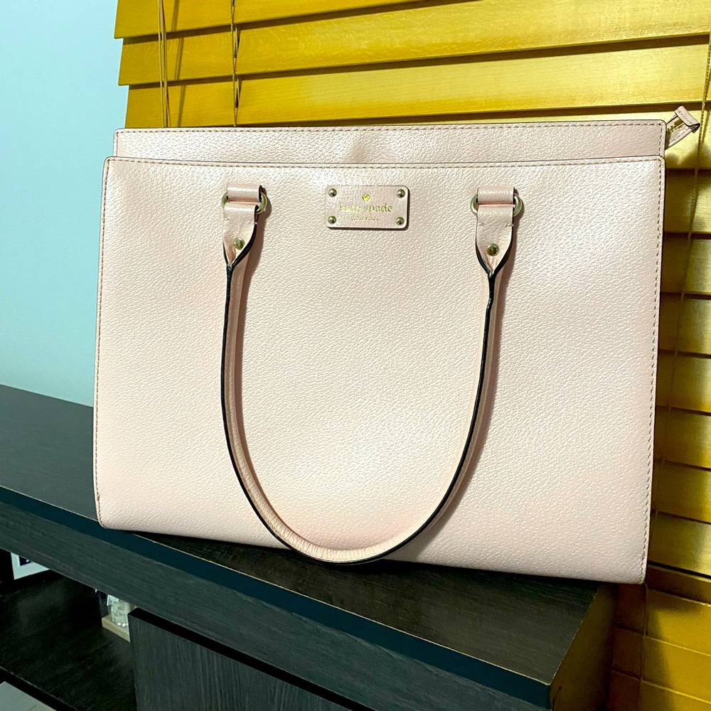 Authentic Baby pink Kate Spade shoulder leather bag